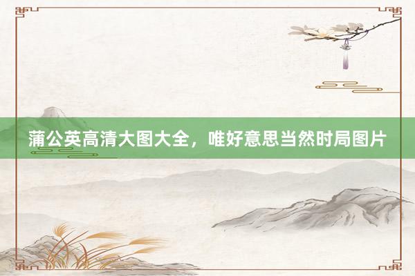 蒲公英高清大图大全，唯好意思当然时局图片